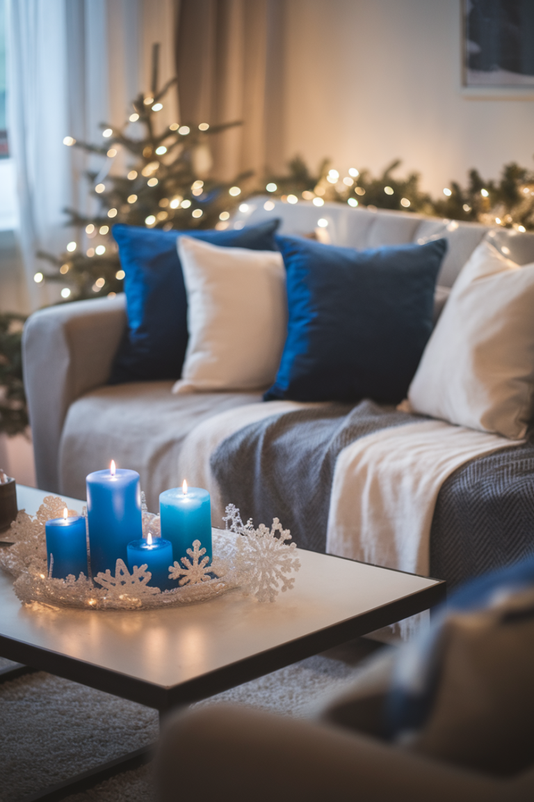 Blue Christmas Decor Ideas - Luxe Home Vibe