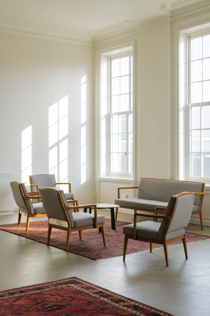 Float Furniture Away from Walls for an Open Feel