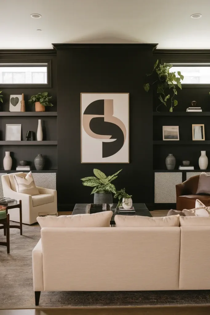 Style a Black Accent Wall
