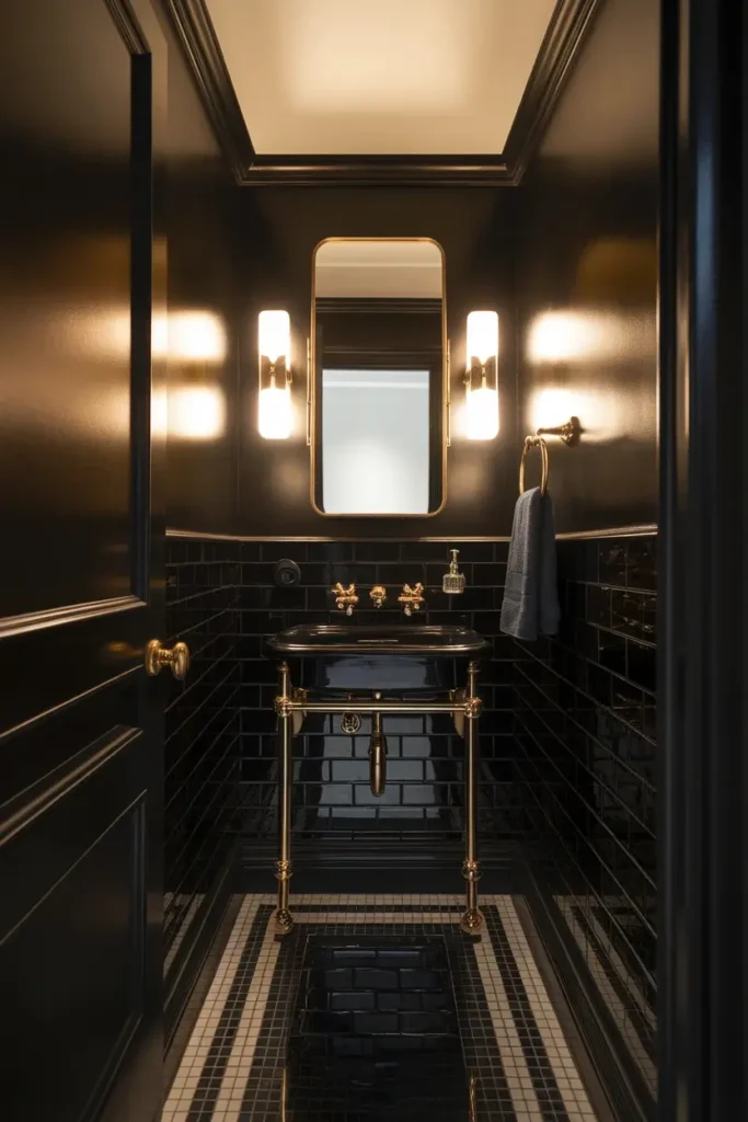 Try Black in Small Bathrooms