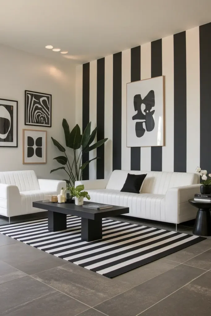 Add Stripes for a Dramatic Look