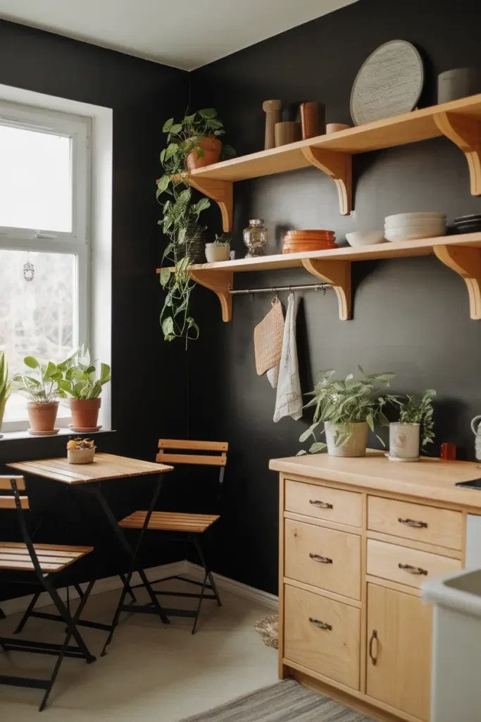 Mix Black With Natural Wood