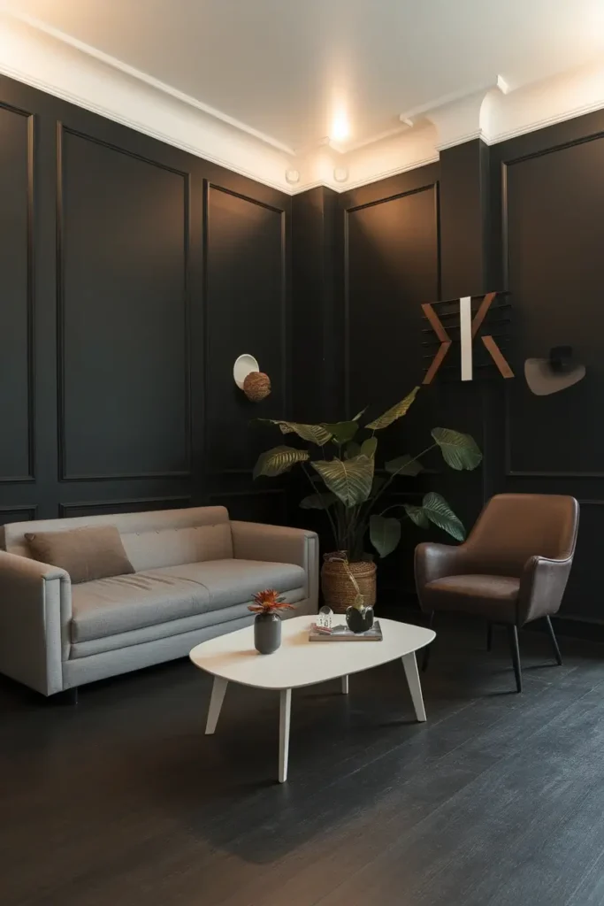 Black Walls Make a Bold Base