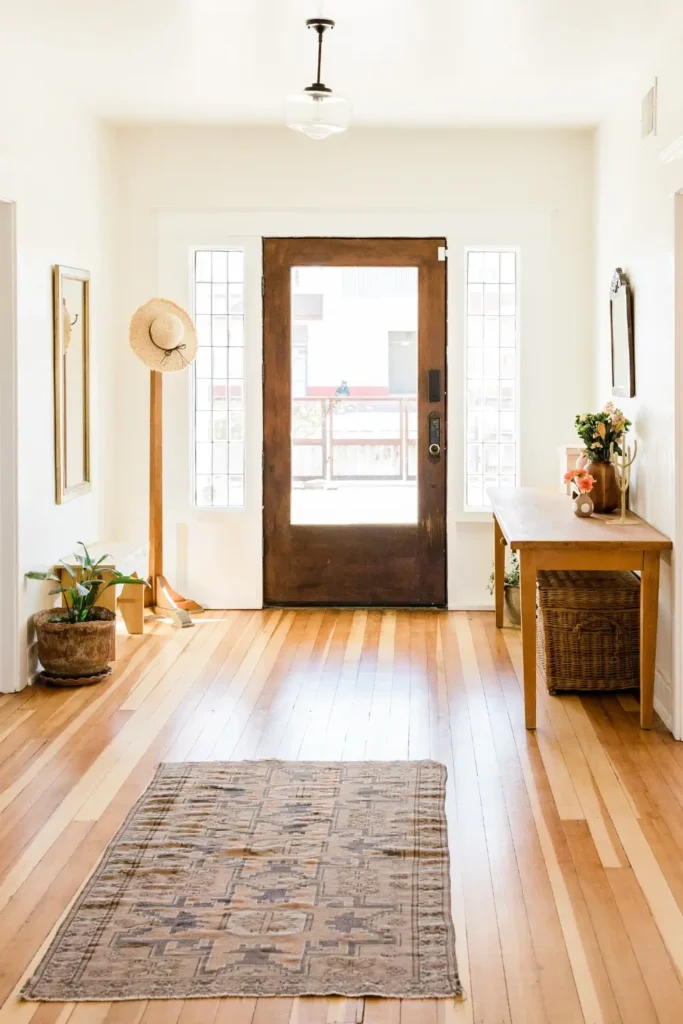 Neutral home decor with pops of color