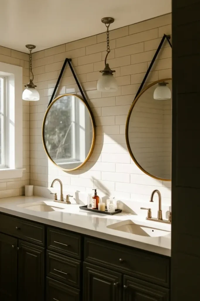 Hang Double Mirrors