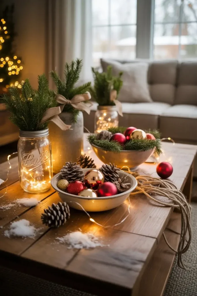 DIY Christmas Coffee Table Centerpiece Ideas