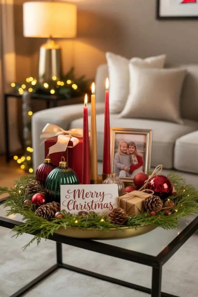 Creative Coffee Table Tray Ideas for Christmas
