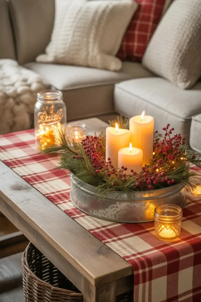 Modern Minimalist Christmas Coffee Table Decor