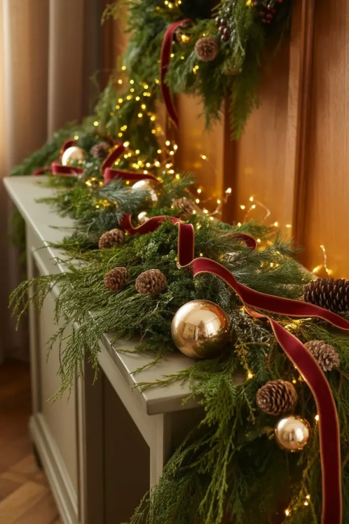 Christmas Entryway Table Decor