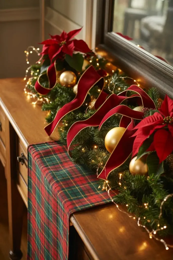 Christmas Entryway Table Decor