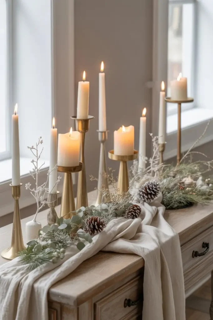 Christmas Entryway Table Decor