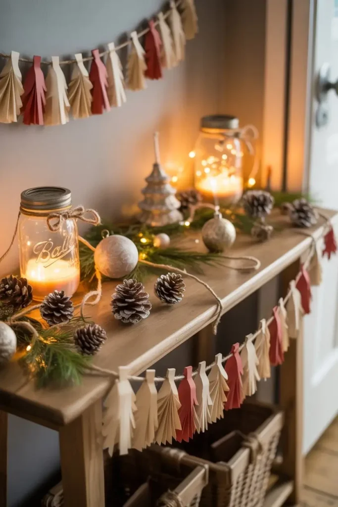 Christmas Entryway Table Decor