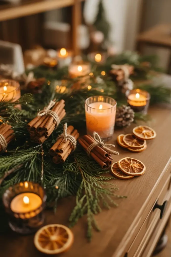 Christmas Entryway Table Decor