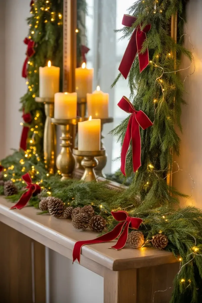 Christmas Entryway Table Decor