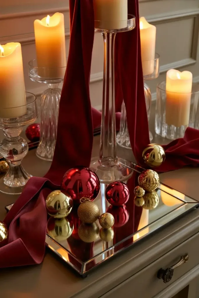 Christmas Entryway Table Decor