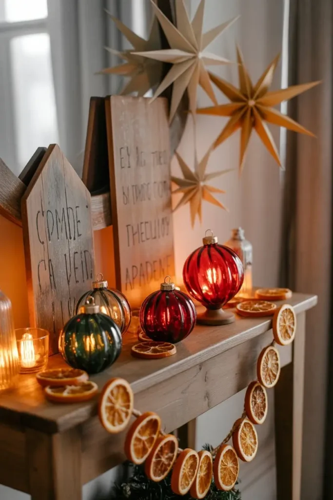 Christmas Entryway Table Decor