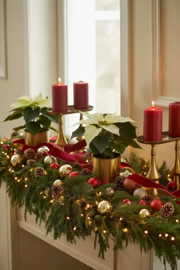 Christmas Entryway Table Decor