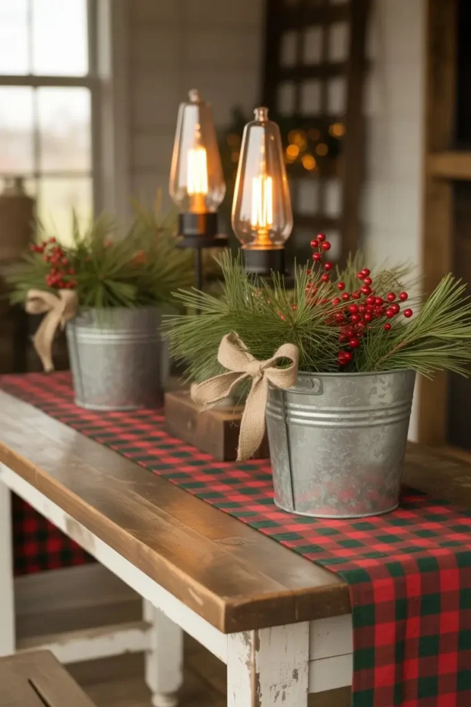 Christmas Entryway Table Decor