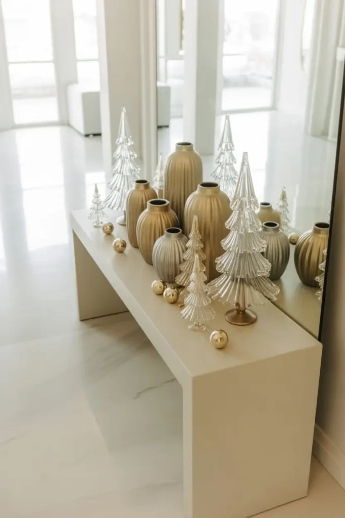 Christmas Entryway Table Decor