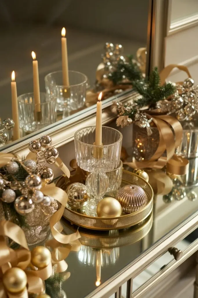 Christmas Entryway Table Decor