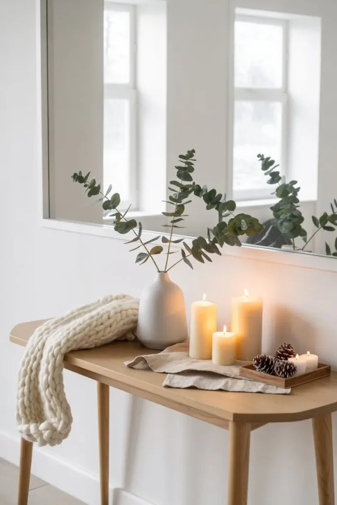 Christmas Entryway Table Decor