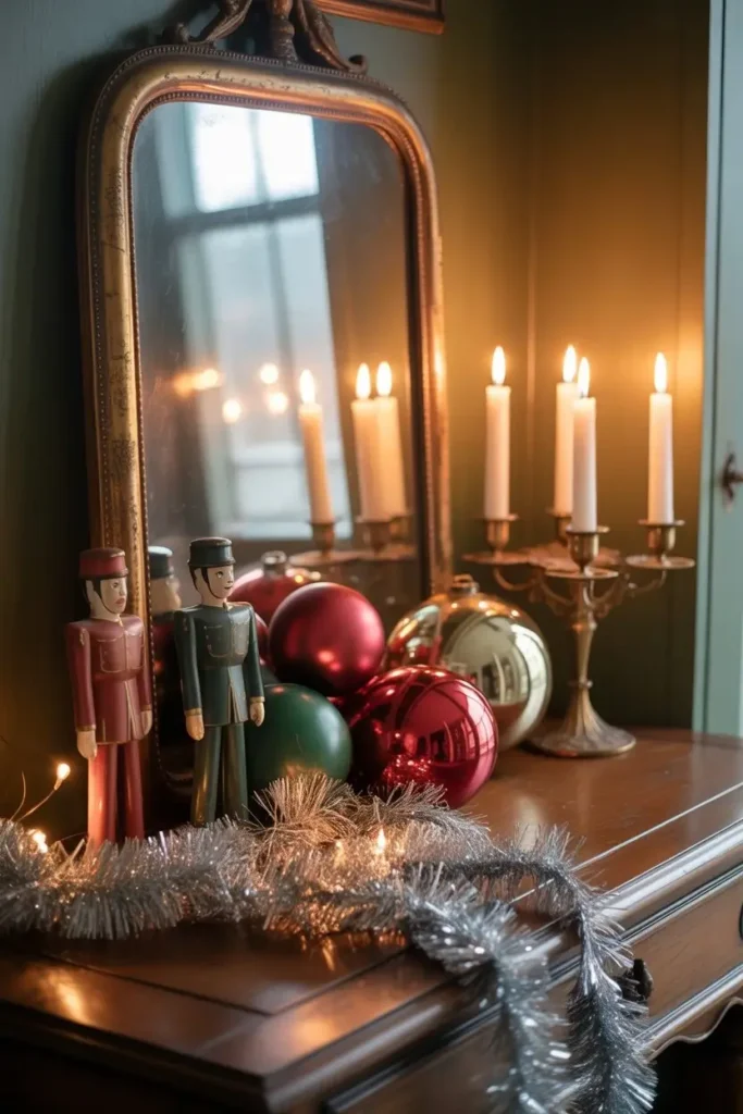 Christmas Entryway Table Decor