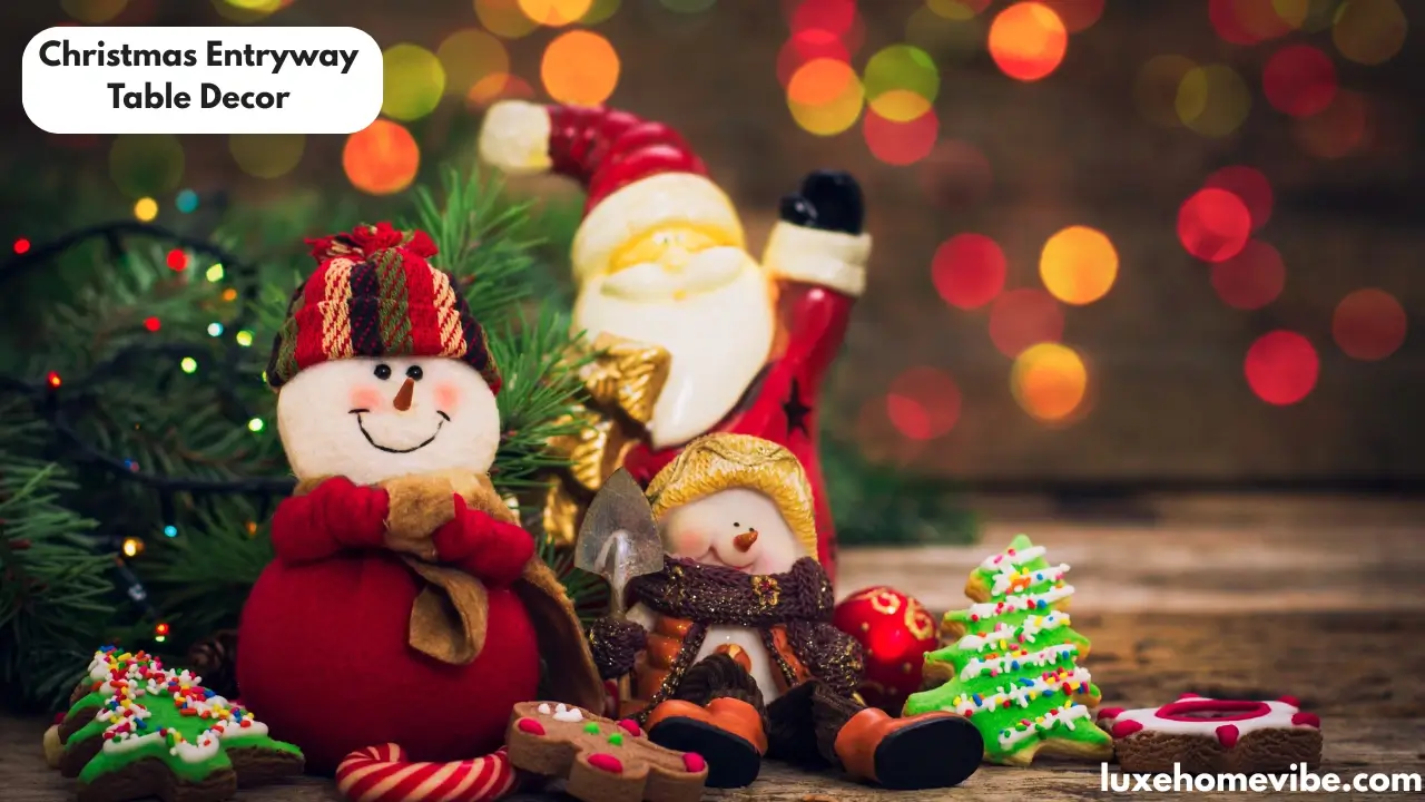Christmas Entryway Table Decor