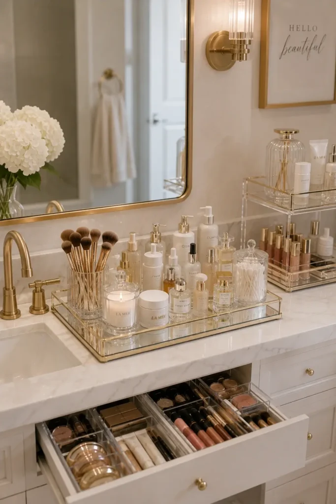 Luxury Vanity Counter Organization