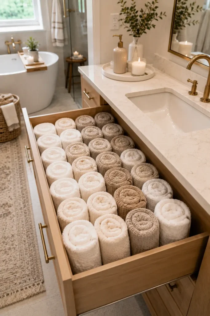 Store Towels Vertically