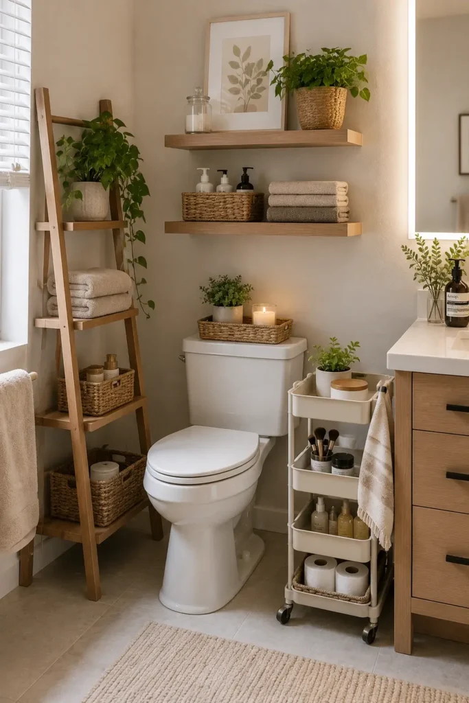 Use Vertical Space in Small Bathrooms