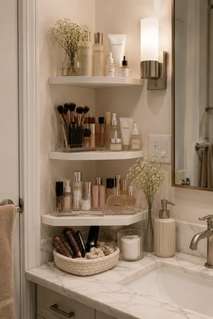 Bathroom Vanity Makeup Organization Ideas