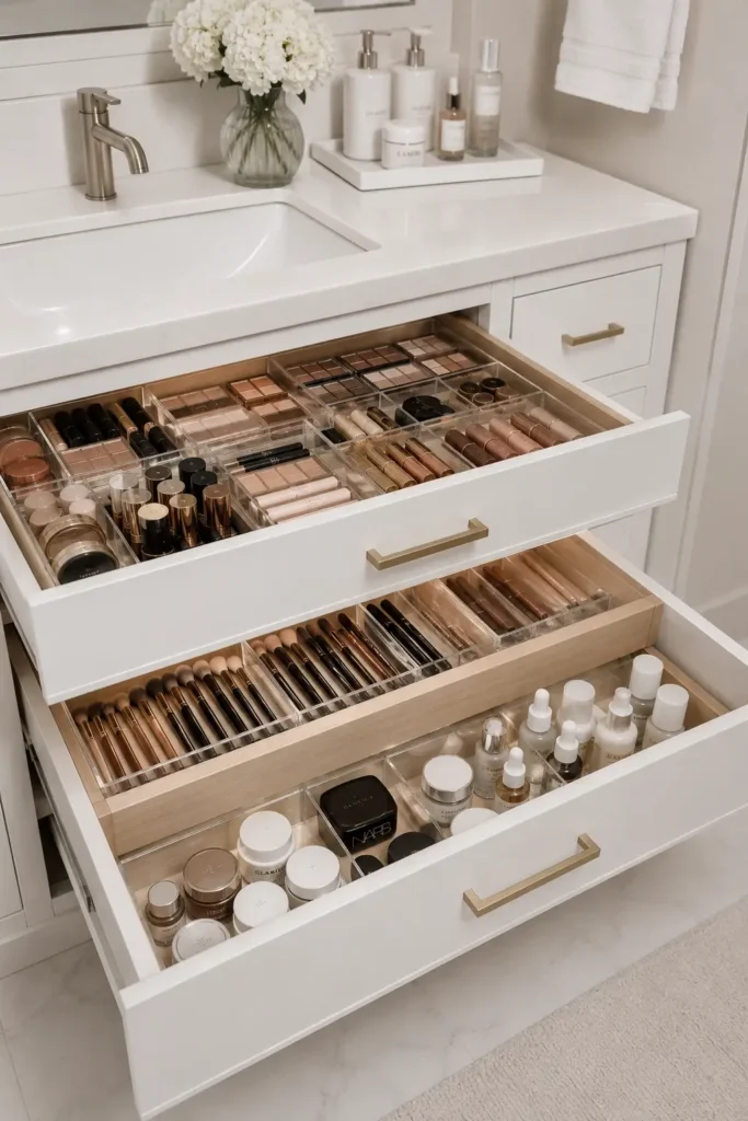 How to Organize Makeup in a Small Bathroom