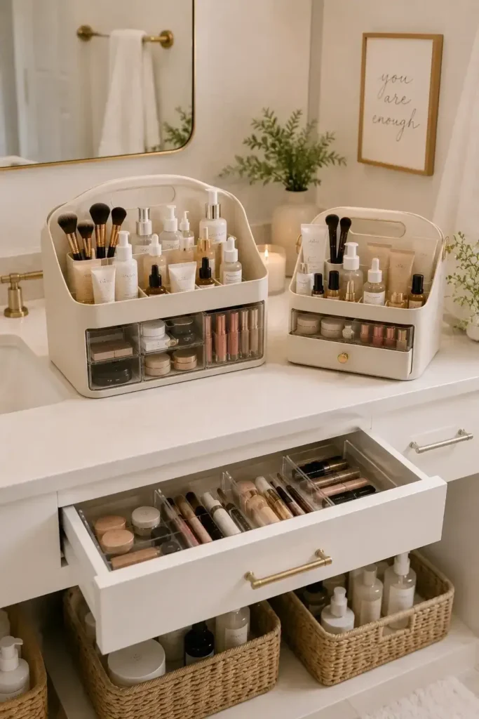 Add Stackable Makeup Storage Drawers