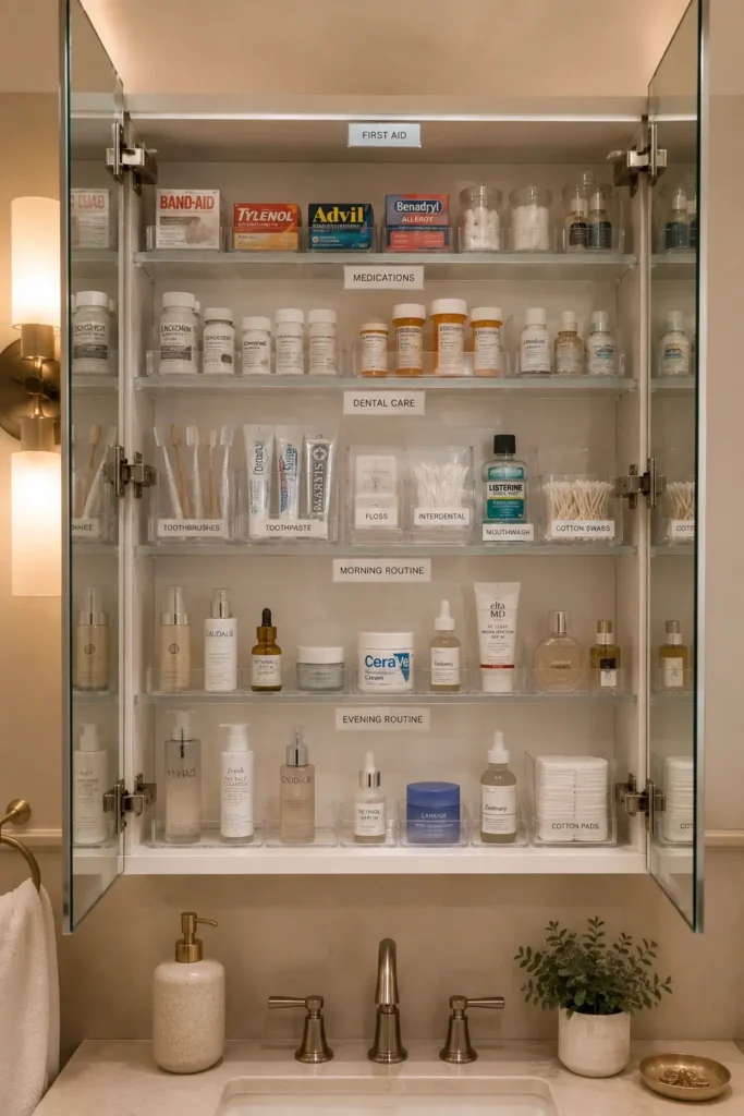Bathroom Medicine Cabinet Organization Ideas