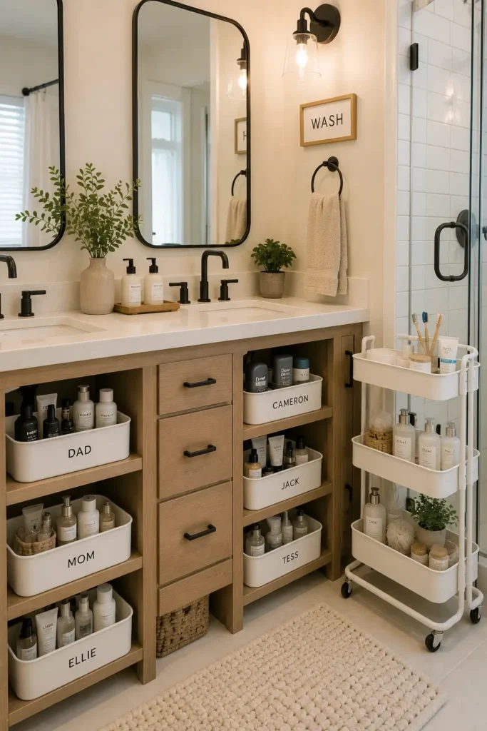Shared Bathroom Organization Tips