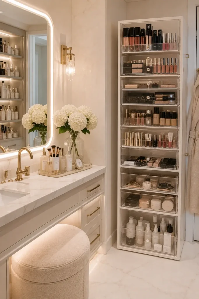 Multi-Drawer Makeup Towers
