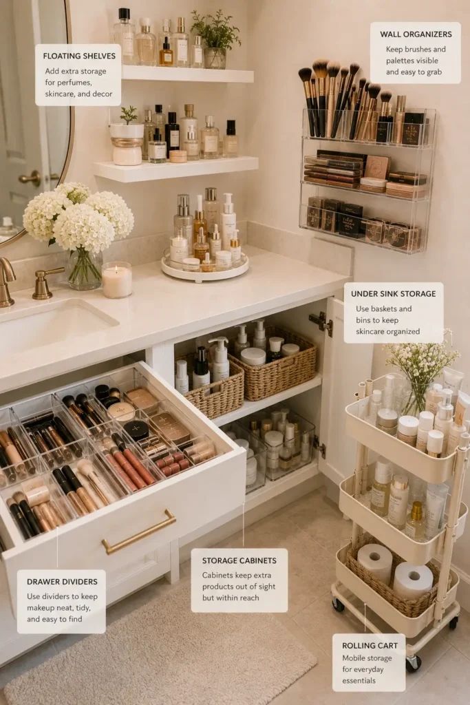 Where to Store Makeup in Bathroom