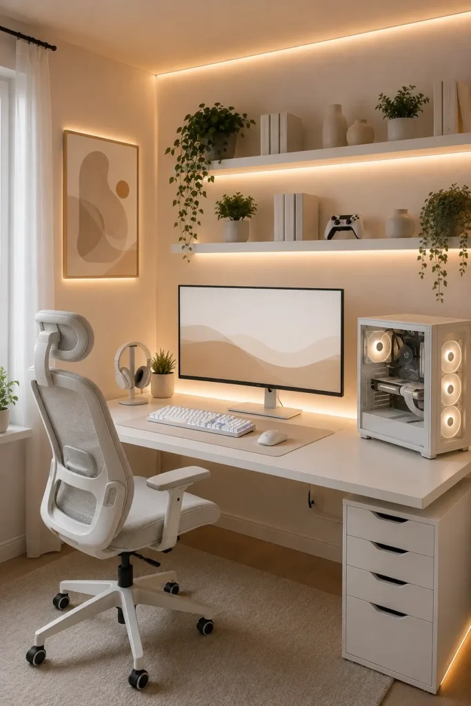 White Gaming Room Ideas