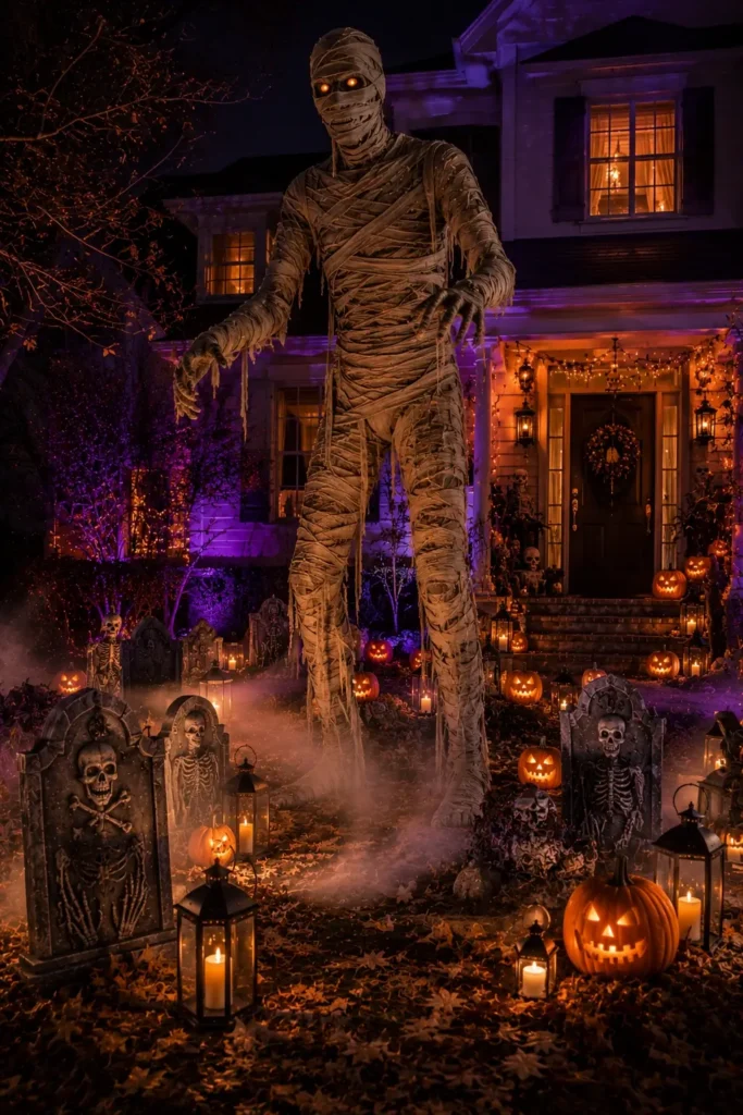 Create a Giant Mummy Front Yard Display