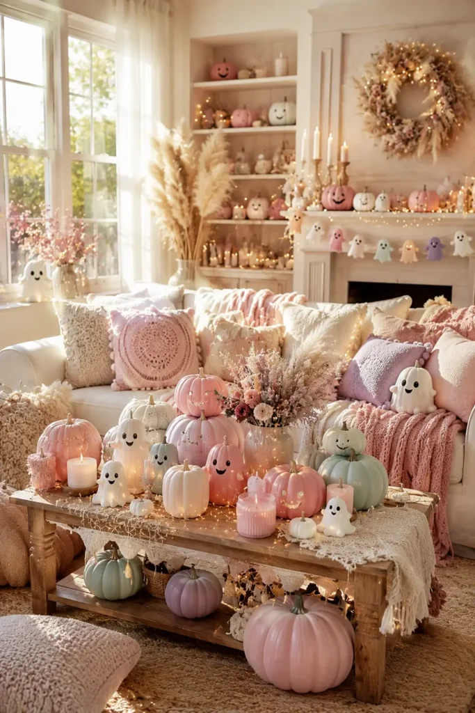 Use Pastel Pumpkins for Cute Halloween Decor