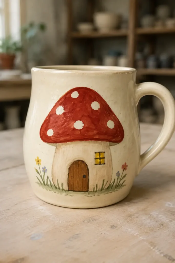 Mushroom Cottage Mug