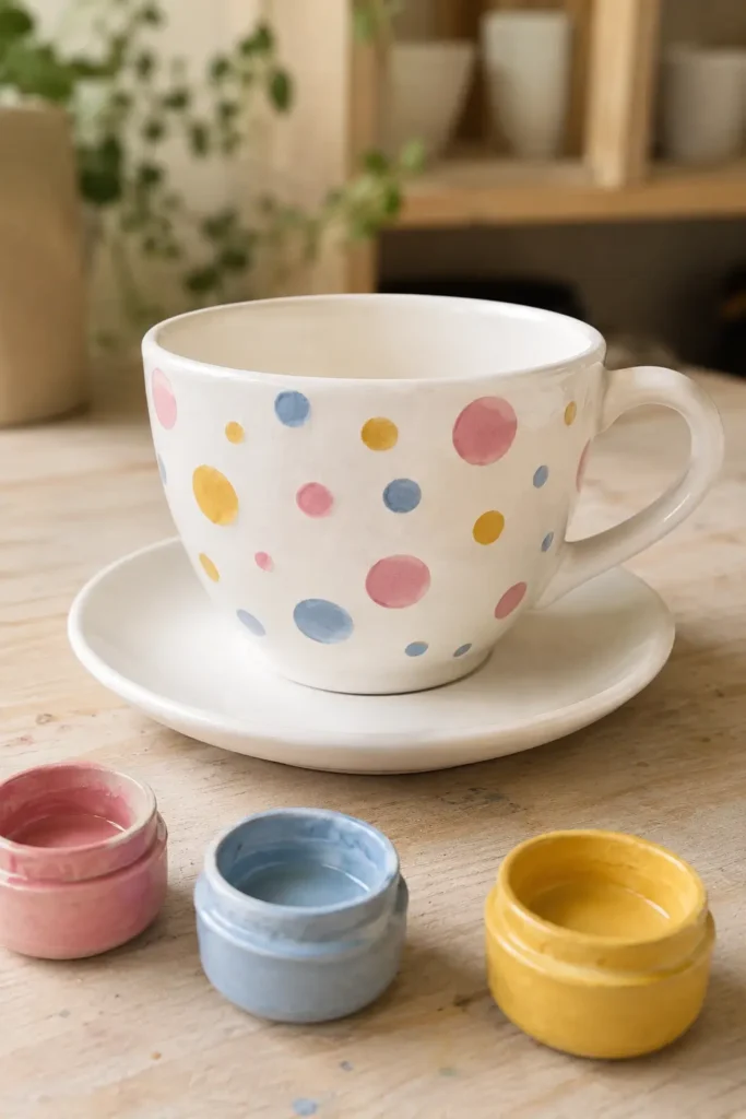 Classic Polka Dot Teacup